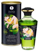 Šildantis afrodiziakų aliejus Shunga Exotic Green Tea, 100 ml