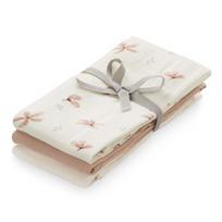 Iš organiškos medvilnės medžiaginės sauskelnės 3 vnt. 70x70 cm Windflower Creme, Dusty Rose, Powder – Cam Cam Copenhagen