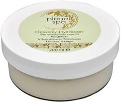 Avon Drėkinamasis kūno kremas su alyvuogių aliejumi Planet Spa (drėkiklis Heavenly Hydration su Viduržemio jūros alyvuogių aliejumi) 200 ml