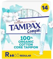 TAMPAX 100% ORGANIC COTTON regular cap 14 units