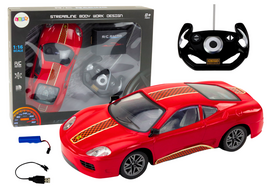 Sportinis automobilis su nuotolinio valdymo pultu R/C, 1:16, raudonas