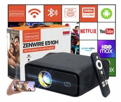 Projektorius Zenwire E510H mini projektorius Full HD 4K Android TV 11 WiFi 24/5 GHz 15000Lm automatinis fokusavimas automatinis fokusavimas autokeistonas