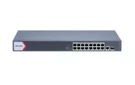 Hikvision DS-3E1518P-EI tinklo komutatorius Valdomas Gigabit Ethernet (10/100/1000) Maitinimas per Eternetą (PoE) Pilka