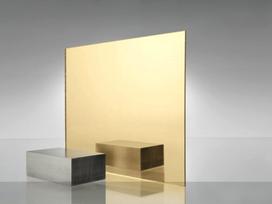 PMMA organinio stiklo plokštė 3x2030x3050 mm, FABBACK veidrodinis auksas