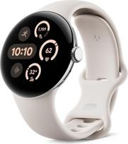 Google - Pixel Watch 3 41mm 4G Polished Silver/Porcelain