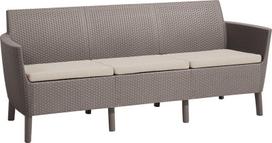 Trivietė sodo sofa Keter Salemo, 187x67x76 cm, ruda