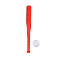 Plastic Baseball Set 2PCS Colorful Baseball Bat with Ball Outdoor Fun Baseball Training Backyard Sport Games Gift Boys Girls One Size raudona
