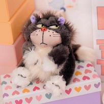 Miela Pelenės katės Liuciferio pliušinis žaislas Kawaii katės kimšytas žaislas kūdikiui raminanti pliušinė lėlė Vaiko minkšta pagalvė mergaitės gimtadienio kalėdinė dovana 30cm