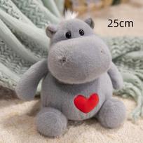 1 vnt. 25/35 cm mielos begemoto ir skruzdėlės pliušinės lėlės Kawaii begemotas su širdies pagalve Imituotas skruzdėlės žaislas Minkštas pliušinis gyvūnas Mielos dovanos