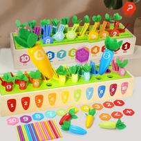 Vaikų matematikos žaidimas Montessori žaislai Mediniai vaivorykštės skaičiavimo pagaliukai Sensorinis spalvų skaičių atitikimas Vaikų mokymasis Parapijos mokomasis žaislas yellow