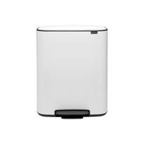 Brabantia šiukšliadėžė Bo, 2x30 l, balta