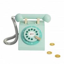 Classic world žaislinis telefonas vaikams, medinis