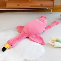 Populiari flamingų pagalvėlė pliušinis žaislas didelė balta žąsies lėlė mergaitės kojos miego lėlė lėlės dovana 70 cm 0.22kg balta