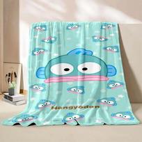 Hangyodon Sanrio Antklodė Šilta Minkšta Pūkuota Animacinio Dizaino Mesti Antklodė Suaugusiems Sofai Lovai Kelioninė Paklodė Mergaitėms Dovana# 75X95CM pilka spalva