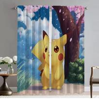 Užuolaidos Vaikų Kambarys Pokémonai Žaliuzės Blackout Užuolaida Kambariui 2 Skydeliai Namų Interjero Užuolaidos Tulas Miegamojo Pertvarai Svetainė W50xH70cmx2pcs-CL