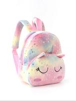 1vnt pliušinis spausdintas animacinis vienaragis vaikiška kuprinė, tinka mergaitėms, studentams, kelionėms lauke, mokyklai, šventinėms dovanoms