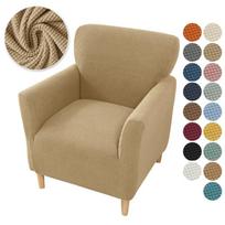 Polar Fleece Tub Chair Cover Stretch Spandex Club Sofa Armchair Slipcovers Elastic Single Couch Covers for Study Bar Counter