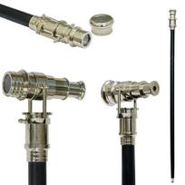 Top Nautical Spy Telescope Steampunk Design Walking Cane Brass Handle Victorian Wooden Foldable Walking Stick Handmade Gift