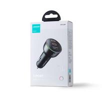 Joyroom automobilių įkroviklis 70W su 3 prievadais: USB, 2 x USB C juodas (JR-CL26)