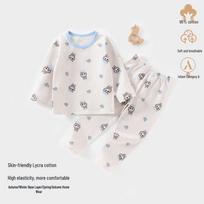 Autumn Girls' and Boys' Baby Two-Piece Pajama Set 100 cm (Dual-purpose Crotch)