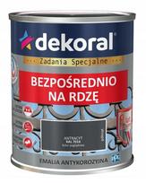 Dekoral, emalis antikorozinis | 0,65 ltr, antracitas, pusiau matinis RAL 7016