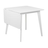 Valgomojo stalas „Roxby“, 80/120x80xh76cm, balta