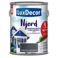 Impregnuojanys dažai medienai LuxDecor Njord, 5 l, Vulkaninis paplūdimys