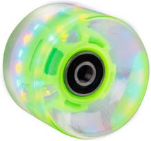 Mini riedlentės LED ratukas WORKER ABEC7 60x45mm Žalia