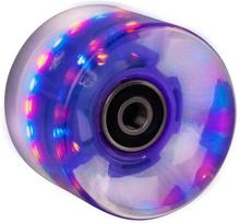 Mini riedlentės LED ratukas WORKER ABEC7 60x45mm Violetinė