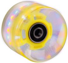 Mini riedlentės LED ratukas WORKER ABEC7 60x45mm Geltona