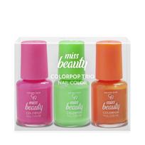 Nagų lakų rinkinys GOLDEN ROSE Miss Beauty Colorpop 3x6ml