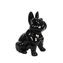 Figūrėlė keramikinė Buldogas juodos sp. 28x30x16 cm Home Deco HD1314