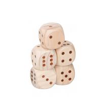 Kauliukai žaidimams mediniai 5 vnt. 5,5x5,5 cm 871125205224