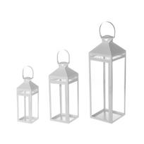 Žibintai 3 vnt metaliniai 15x14x59/20x19x51/23x23x74 cm 4Living 619093