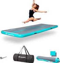 Pripučiamas mankštos kilimėlis INSPORTLINE Airstunt 300x100x10cm Pilkas