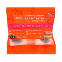 HOLLAND & BARRETT IMMUNE SUPPORT BERRY BITES WITH BENEFITS džiovintų uogų, riešutų ir sėklų rutuliu