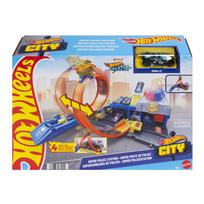 Žaislų rinkinys Hot Wheels City Super policijos stotis JBM71