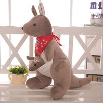 28CM Australijos kengūros pliušinis žaislas Kengūra mama su kūdikiu Šalikas su Australijos vėliava Miela lėlė siųsti Vaikų gimtadienio dovana 28cm