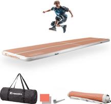 Pripučiamas mankštos kilimėlis INSPORTLINE Airstunt 500x100x10cm Mocha Mousse
