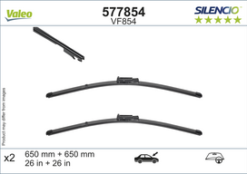 Valytuvai Valeo Silencio Seat Flat Blade VF854
