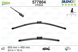 Valytuvai Valeo Silencio Skoda Fabia Flat Blade