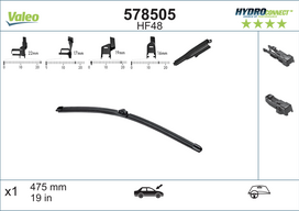Valytuvai Valeo Hydroconnect 480 mm