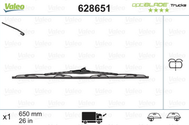 Valytuvai Valeo Optiblade 650mm