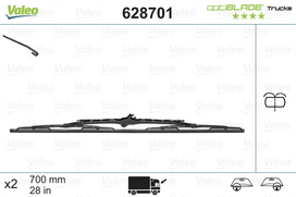 Valytuvai Valeo Optiblade 700 mm
