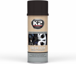 Gumuoti dažai K2 COLOR FLEX Juodi Blizgūs 400ml