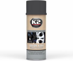 Gumuoti dažai K2 Color Flex Juodi Blizgūs 400ml