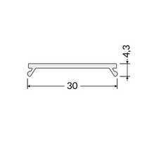 Led juostos profilio dangtelis IRM CLICK Baltas 2m