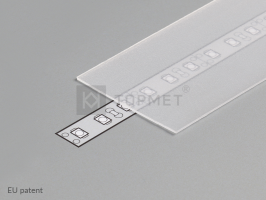 Dangtelis FLAT8 3m LED profilio matinis