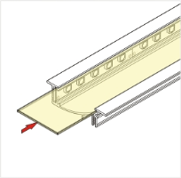 LED juostos profilio dangtelis H Skaidrus 2m