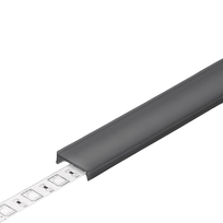 LED juostos profilio dangtelis C3 CLICK Juodas 3m